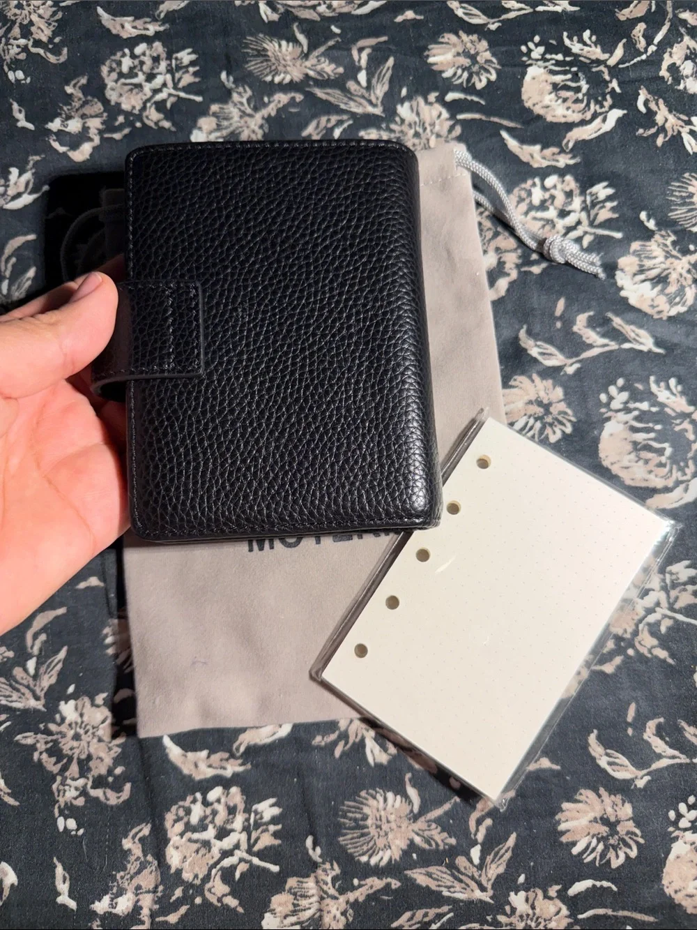 Moterm Black Pebbled Leather planner Organizer